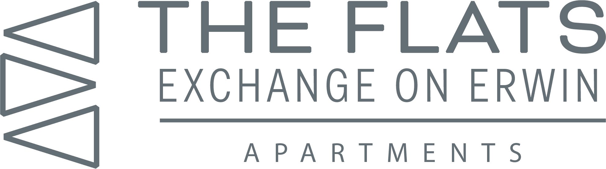 The Flats Exchange on Erwin Apartments Logo